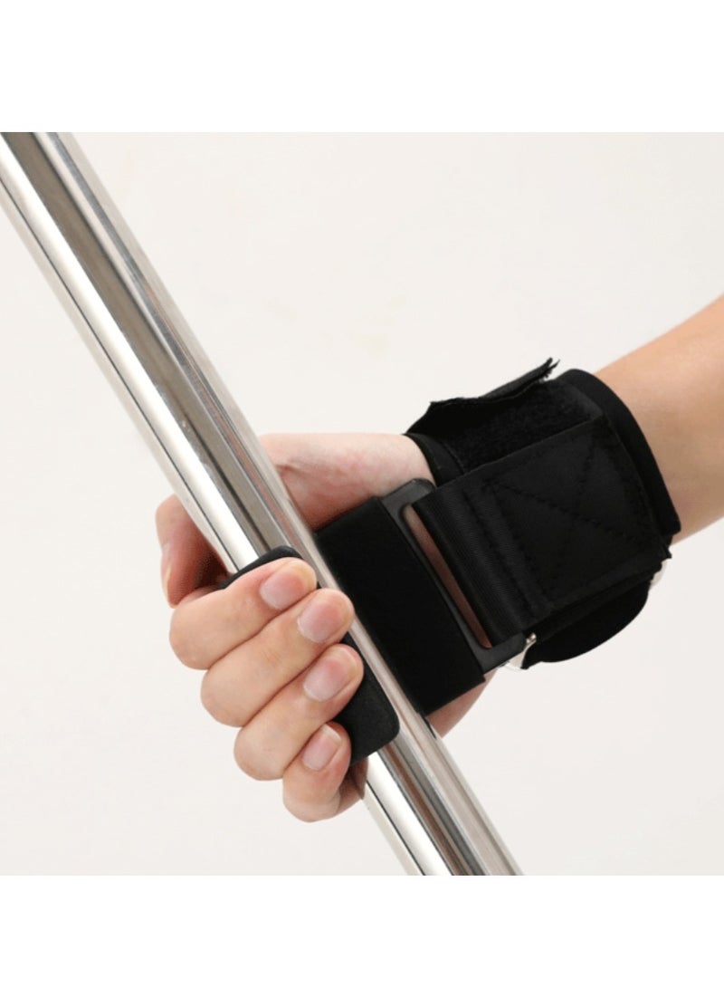 Cuken Weight Lifting Hooks (Pair) - Heavy Duty Lifting Wrist Straps, Hand Grip Support for Deadlifts, Pull Ups, Shrugs, Weightlifting Hooks Gym Gloves for Men and Women - Image 4