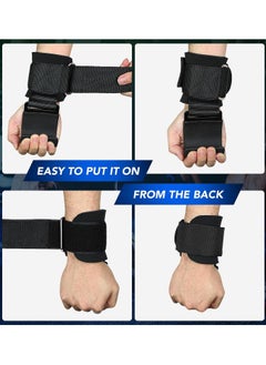 Cuken Weight Lifting Hooks (Pair) - Heavy Duty Lifting Wrist Straps, Hand Grip Support for Deadlifts, Pull Ups, Shrugs, Weightlifting Hooks Gym Gloves for Men and Women  - Image 2
