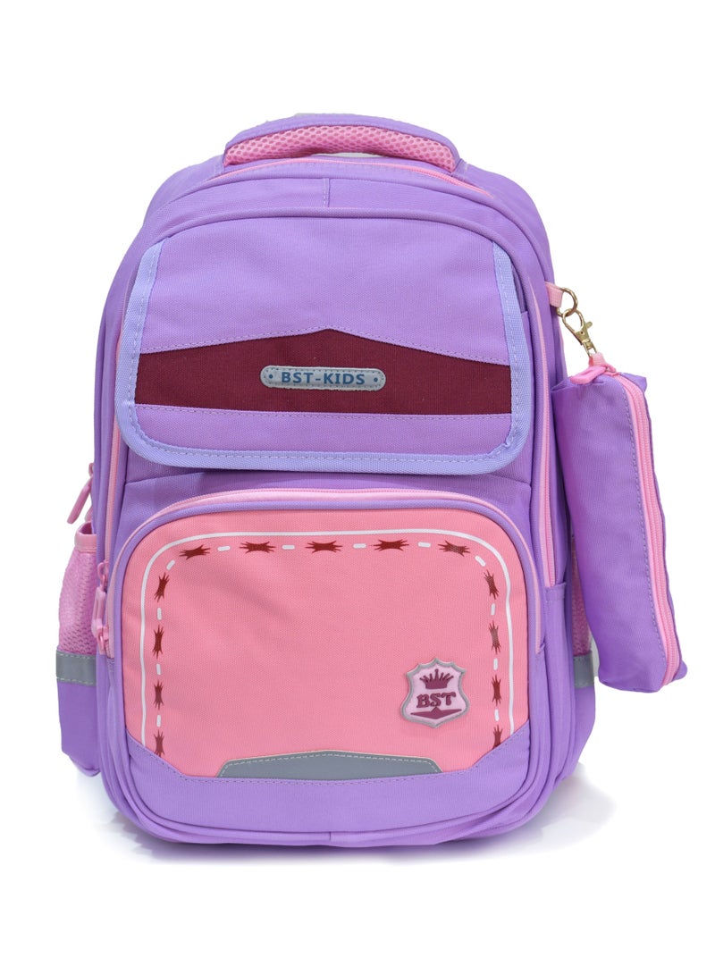 BST School Bag With Laptop And Tablet Pocket (Magenta) - Image 1