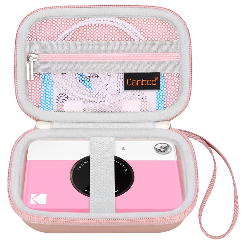 Canboc Carrying Case For Kodak Printomatic Digital Instant Print Camera  Zipper Mesh Bag Fit Photo Paper And Cable  Rose Gold - Image 1