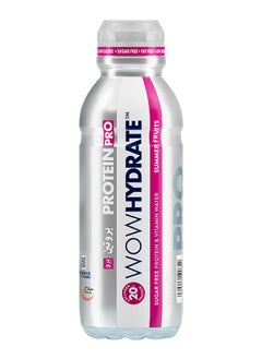 WOW Hydrate Protein Pro And Vitamin Water 20 Grams Summer Fruits 500 ML  - Image 1