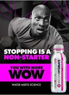 WOW Hydrate Protein Pro And Vitamin Water 20 Grams Summer Fruits 500 ML  - Image 3