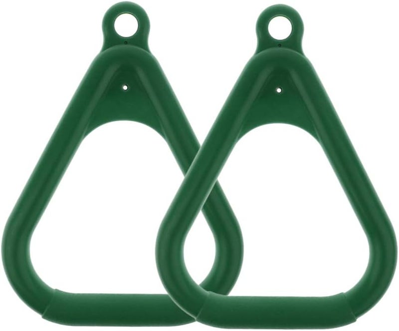 klarako 2pcs Swing Set Replacement Rings Handles Parts, Kids Hanging Ring Jungle Gym Accessories - Dark Green - Image 3