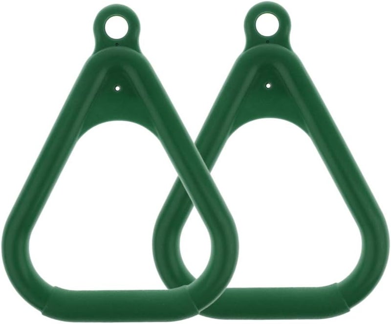 klarako 2pcs Swing Set Replacement Rings Handles Parts, Kids Hanging Ring Jungle Gym Accessories - Dark Green - Image 1