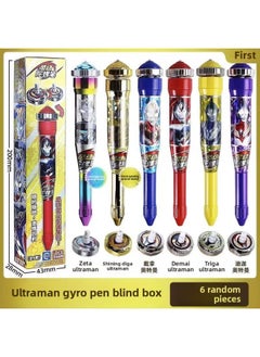 Genuine Smart Ultraman Hero Gyro Pen Ultraman Pen Blind Box Children Boys And Girls Rotating Gyro Toy-Color:Otte Gyro Pen Random Six [blind Boxed]]