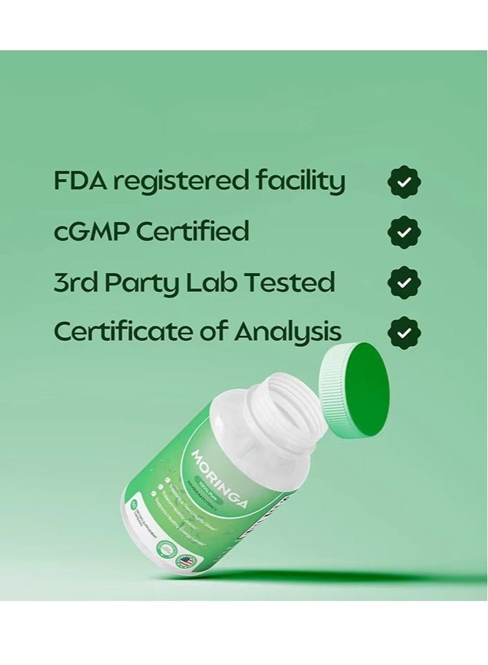 مورينجا كبسولات المورينجا (60 كبسولة دولية) لدعم المناعة وصحة الأمعاء والفيتامينات - Image 4