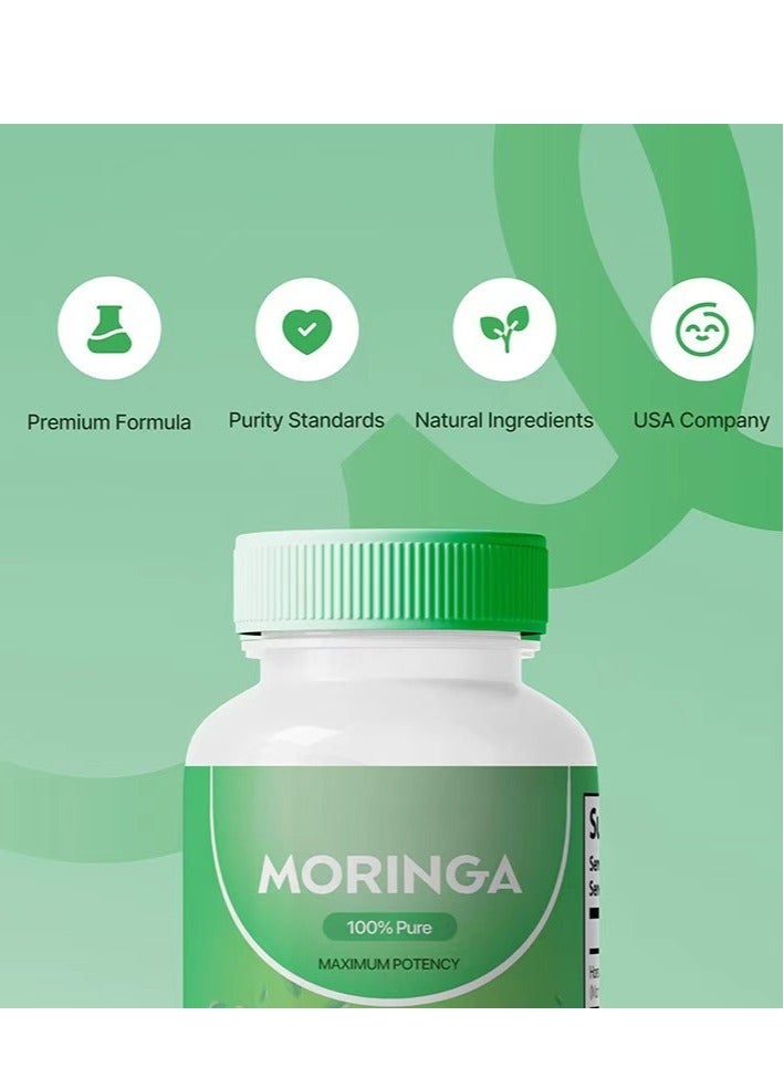 مورينجا كبسولات المورينجا (60 كبسولة دولية) لدعم المناعة وصحة الأمعاء والفيتامينات - Image 3