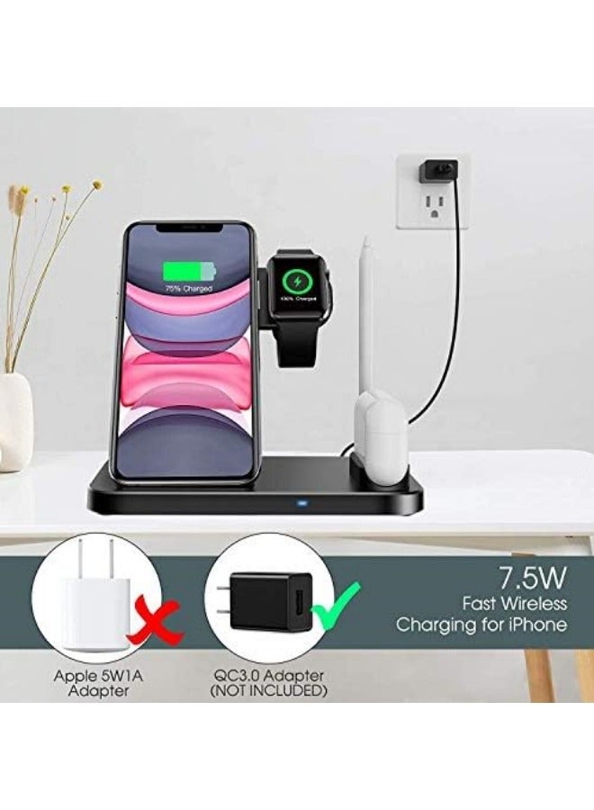 General 3-in-1 Foldable Wireless Charger – 15W Fast Magnetic Charging Station for iPhone 16/15/14/13/12/11, Apple Watch 8-2 SE, AirPods 3/2/Pro  Samsung Phones | Portable Travel Charging Pad (Black)  - Image 4