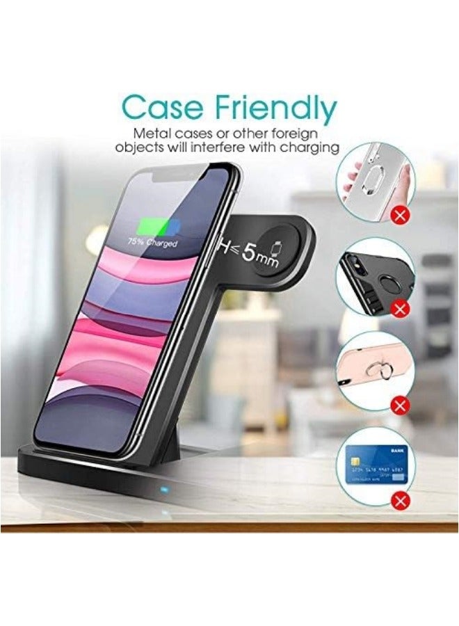 General 3-in-1 Foldable Wireless Charger – 15W Fast Magnetic Charging Station for iPhone 16/15/14/13/12/11, Apple Watch 8-2 SE, AirPods 3/2/Pro  Samsung Phones | Portable Travel Charging Pad (Black)  - Image 5
