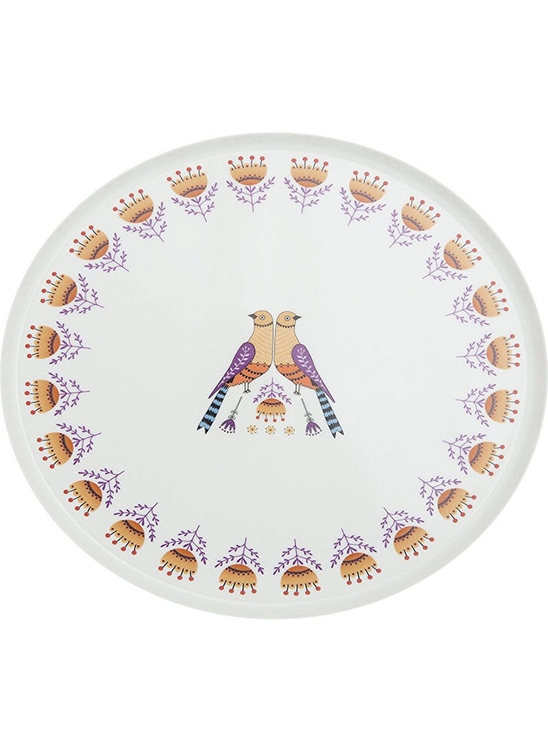 Porland - Ruby Folk Dance Flat Plate 27 cm. 04RAL002493 - Image 1