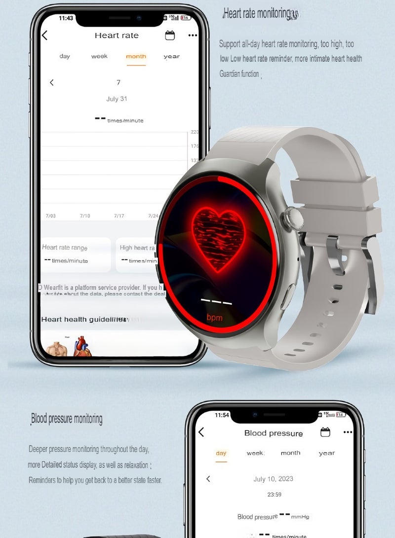 HW6 Mini Smart Watch, HD Screen Waterproof NFC Voice Assistant Smart Bracelet, Large Amoled Display Health Monitoring Watch With Heart Rate Blood Oxygen Monitoring, (1pc, Black) - Image 4