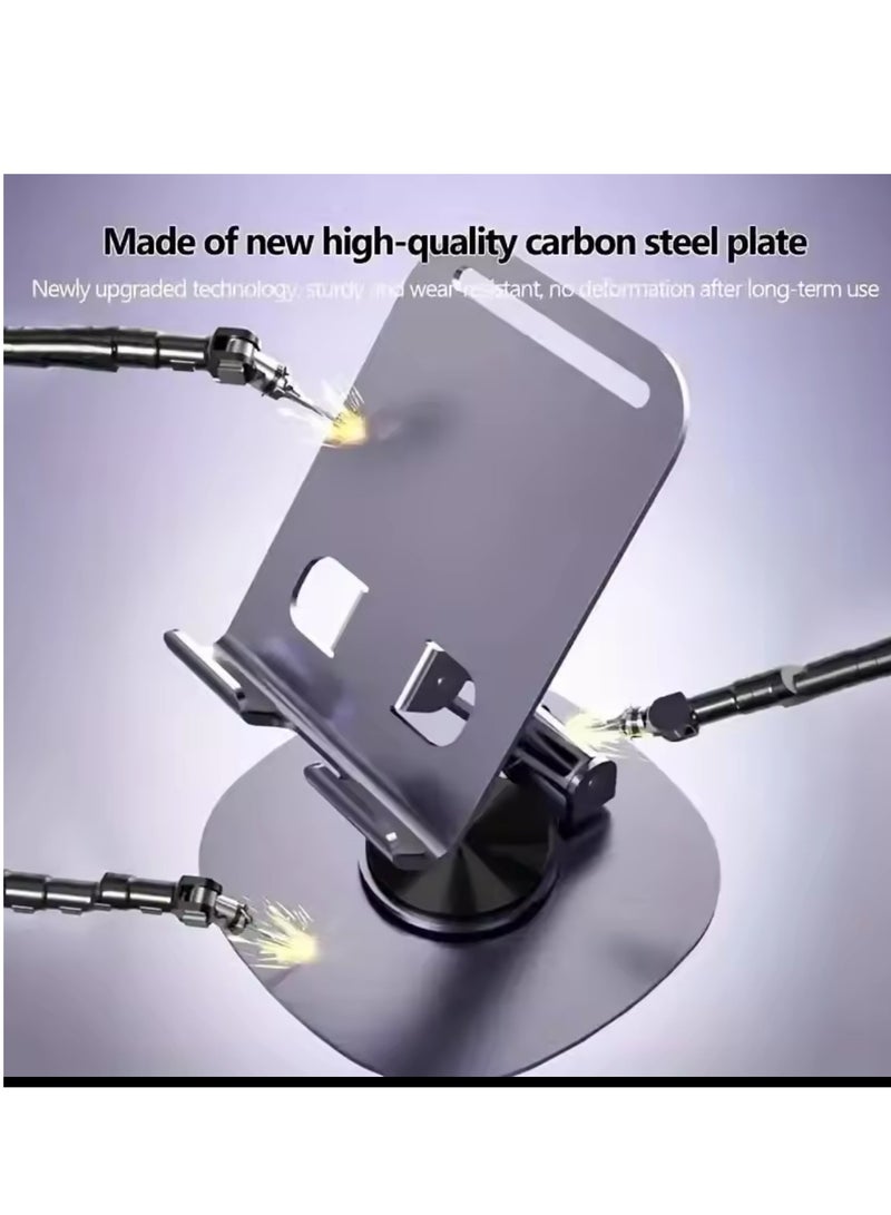 Beauenty 360° Rotation Mobile Phone Holder Desktop Tablet Holder Universal Table Cell Phone Stand（purple） - Image 5