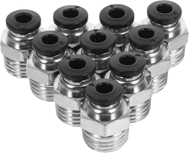 VOSAREA 10Pcs Push to Connect Air Fittings Npt Quick Connect Connectors for Pneumatic Tools Pneumatic Hose Fittings for Efficient Air Hose Linking - Image 1