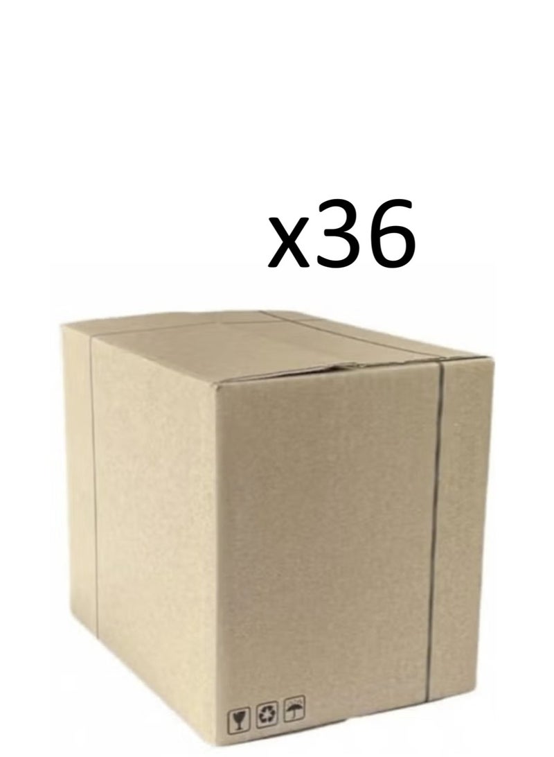 Generic 36 Pieces of Empty Cardboard Boxes 30x25x22cm  - Image 1
