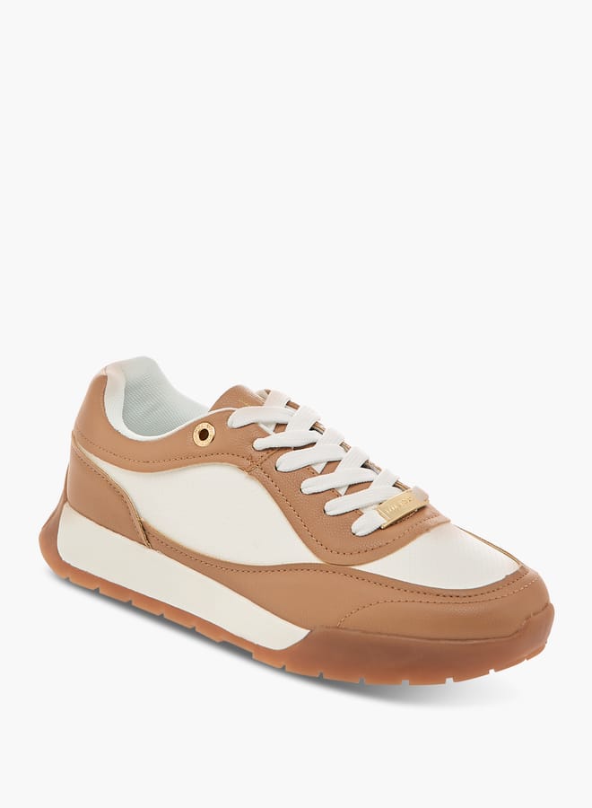 ELLE Women's Panelled Lace-Up Sneakers  - Image 1