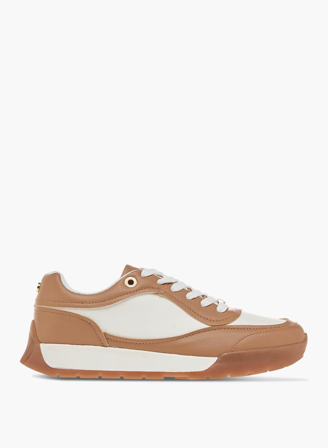 ELLE Women's Panelled Lace-Up Sneakers  - Image 3