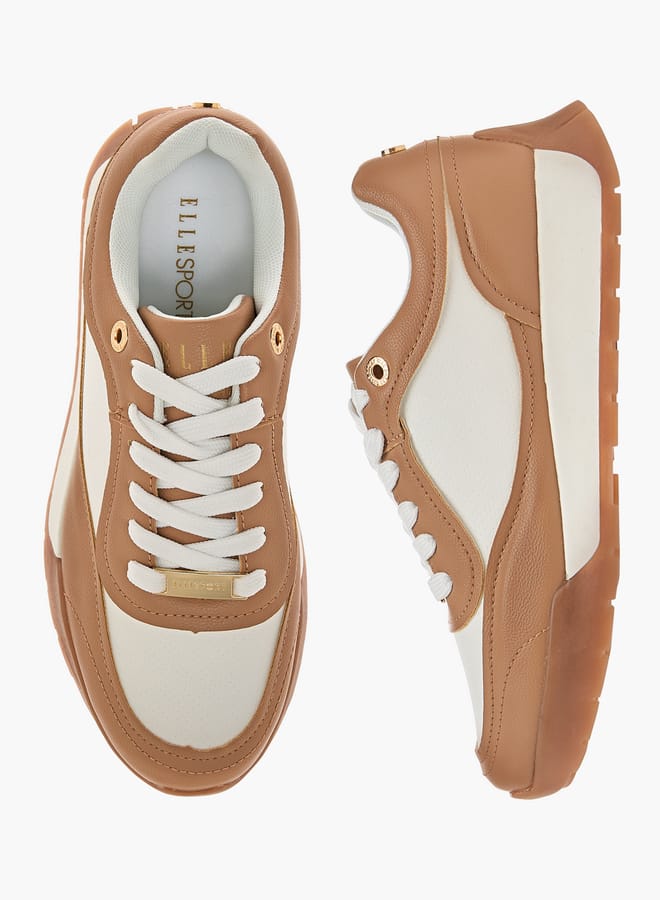 ELLE Women's Panelled Lace-Up Sneakers  - Image 2