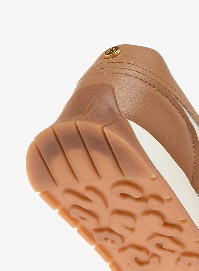 ELLE BEIGE Women's Panelled Lace-Up Sneakers for Women | Best Price UAE