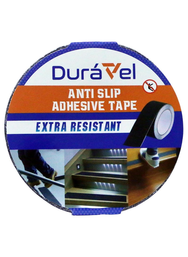 Duravel Duravel Anti-slip tape 1'x18 Meter - strong grip abrasive tape roll outdoor stair treads non-slip adhesive safety track tape - Black  - Image 4