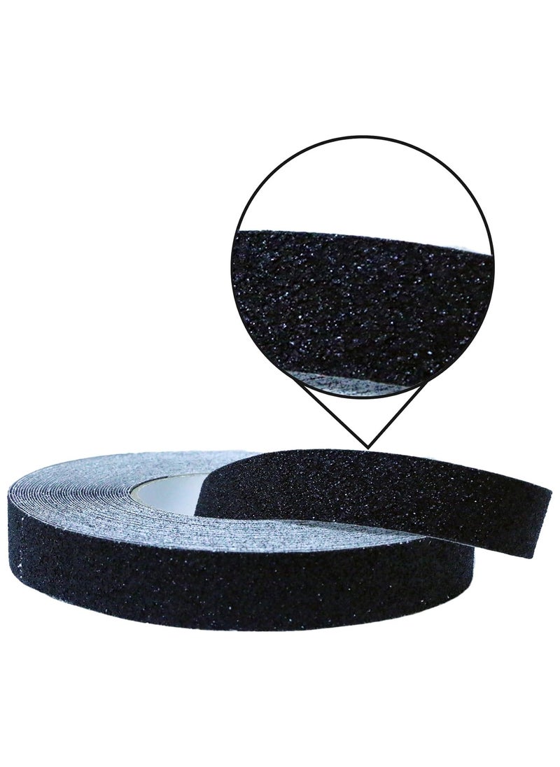 Duravel Duravel Anti-slip tape 1'x18 Meter - strong grip abrasive tape roll outdoor stair treads non-slip adhesive safety track tape - Black  - Image 1