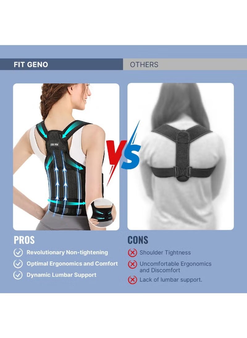 ELFSA Back Brace and Posture Corrector for Women and Men Back Straightener Posture Corrector Scoliosis and Hunchback Correction Back Pain Spine Corrector Support Adjustable Posture Trainer  - Image 2