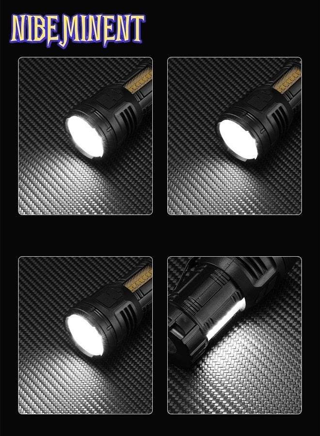 NIBEMINENT 1pc Nine Eyed Monster Explosion Flashlight, Featuring 9-core High Brightness LED Beads, Multiple Dimming Modes, Strong Magnetic Attraction at the Rear, COB Side Light Mode, and Large Capacity Lithium Battery, Suitable for Exploration, Patrol - Image 4