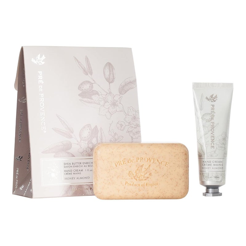 Pre de Provence Gift Set Collection 150 Gram Soap Bar 1 fl oz Hand Cream Honey Almond - Image 1