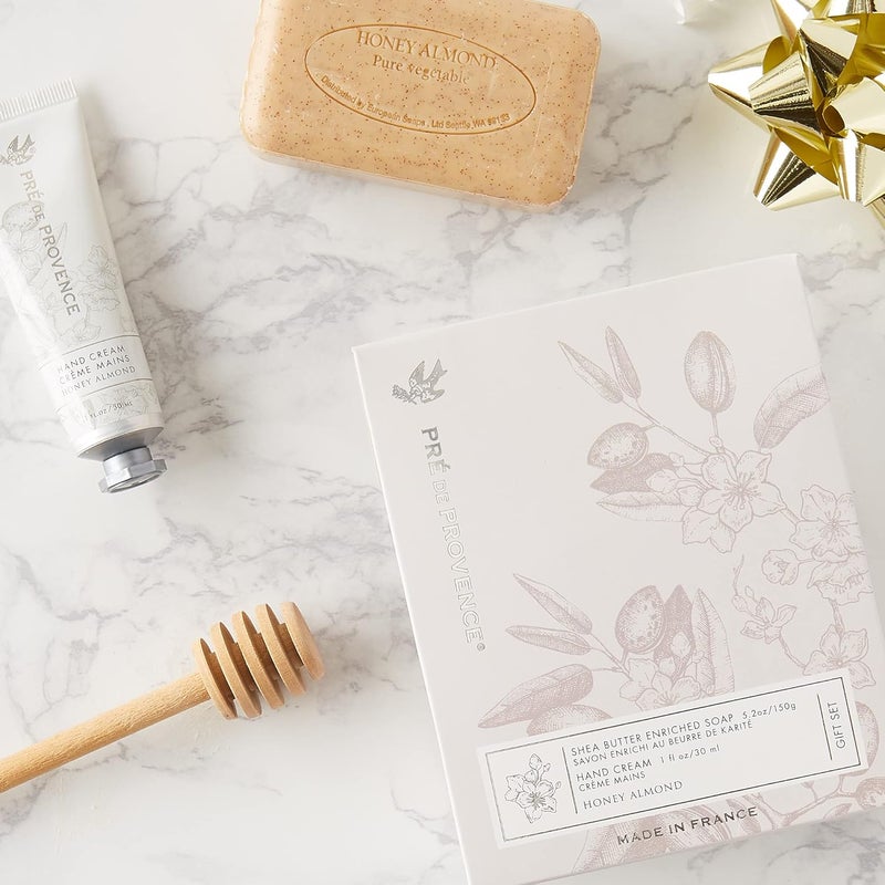 Pre de Provence Gift Set Collection 150 Gram Soap Bar 1 fl oz Hand Cream Honey Almond - Image 4