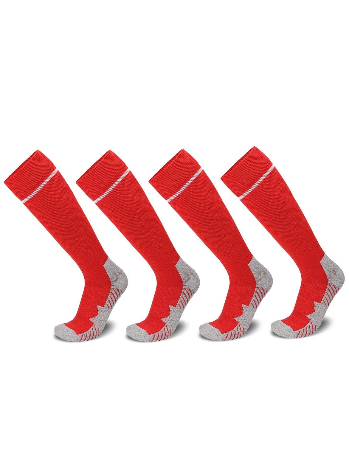 Men's Soccer Socks (1/2/3/4 Pair) Sport Cushion Athletic breathable, comfortable, anti slip, cushion protect, sweat absorption Socks for Kids Youth Adult Sports Accessory