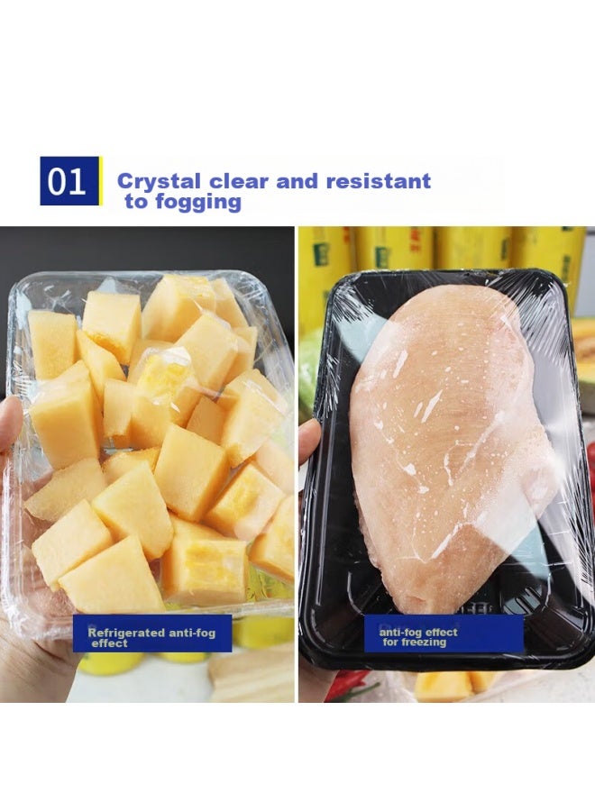 Yessel Yizhixuan Cling Film, 30cm X 300m, Commercial Large Roll, For Food, Fresh Produce, Supermarket, Catering, Disposable Kitchen Pvc Wrapping Film - Image 1