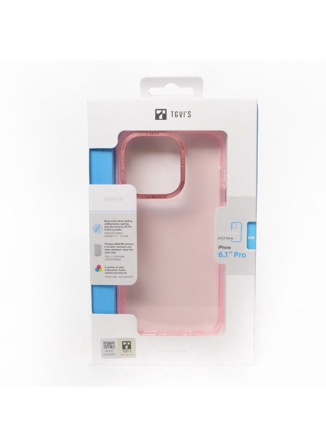 TGVI'S Grace jelly series case for iPhone 14  Pro - pink  - Image 1