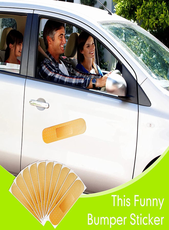 Zikra Car Funny Bandage, 10 Pcs Bumper Sticker, Big Size Bandage Auto Car Stickers for Dent Scratches, 10 x 2.6" Adhesive Bandage Sticker for Car Truck Vehicle Window, Car Personalized Bandage Scratch Cover - Image 5