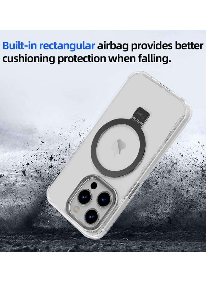 X-level - X-Level Pithy Stone Series Magnetic Compatible with iPhone 15 Pro Max Case Magsafe  - Clear Color - Image 1