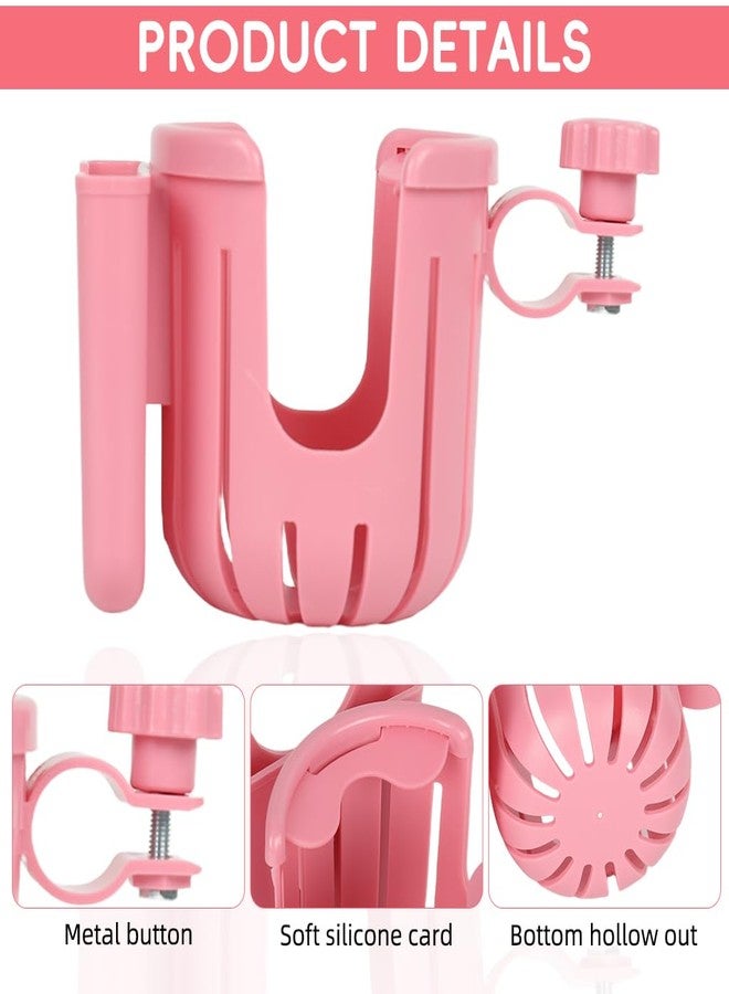 برو بيروس حامل زجاجة ماء للدراجات من بروبيروس®، حامل هاتف وزجاجة ماء 2 في 1 يُثبّت على المقود، ملحقات دراجات سهلة الاستخدام تُثبّت بالبراغي، مناسبة لعربات الأطفال والدراجات البخارية والدراجات الهوائية، لون وردي - Image 3