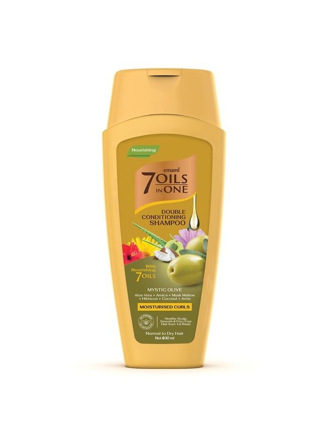 emami 7 Oil In One Double Conditioning Shampoo - Mystic Olive - 400ml  - Image 1