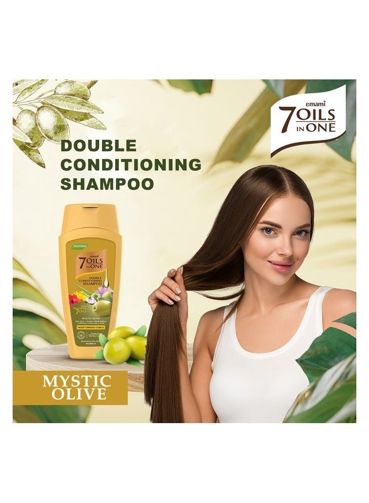 emami 7 Oil In One Double Conditioning Shampoo - Mystic Olive - 400ml  - Image 4