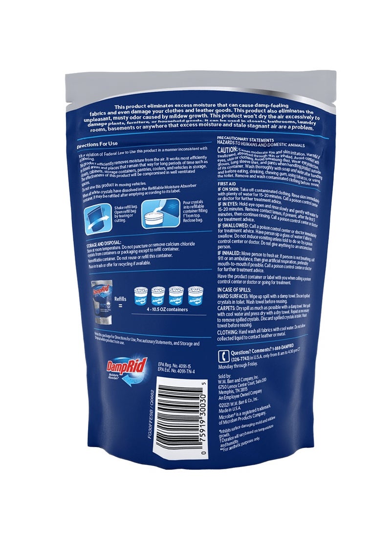 Damp Rid DampRid 42oz Moisture Absorber Refill Bag & Odor Eliminator Long Lasting Humidity Control Up to 45 Days for Bathroom, Kitchen & Laundry Room Air Freshener Dehumidifier Solution Home Use - Image 2