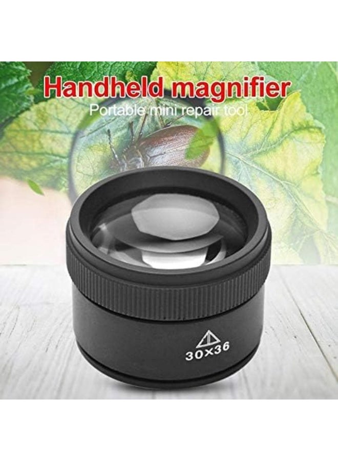 Monocular Magnifying Glass, Portable Jewely Magnifier, Handheld Loupe Lens Monocular for Reading Map Newspaper Jewelry Experimental - Image 2