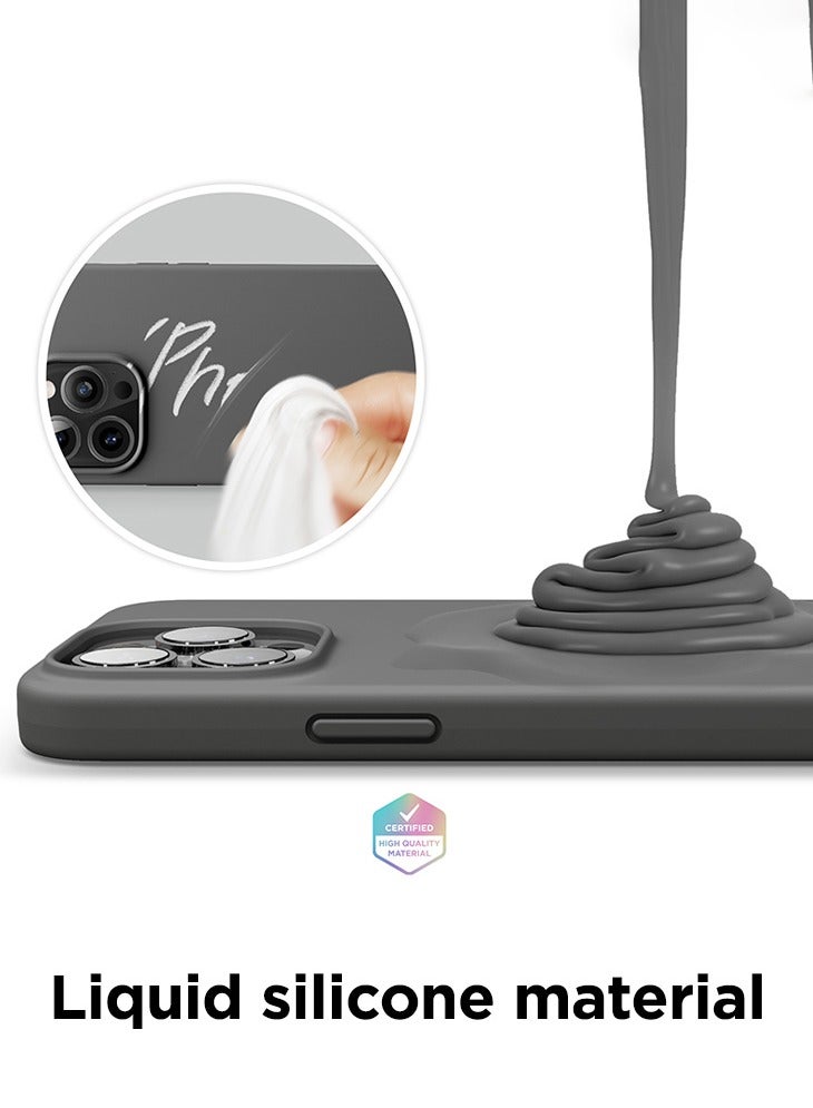 Elago غطاء سيليكون لهاتف iPhone 13 Pro MAX - رمادي غامق - Image 2