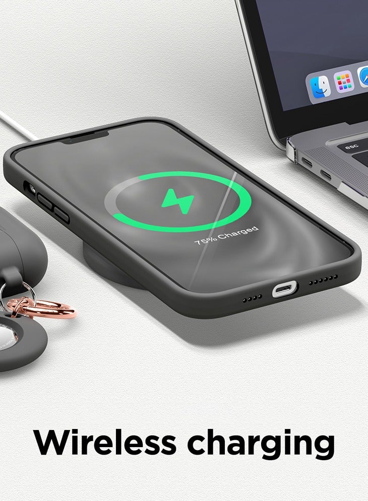 Elago غطاء سيليكون لهاتف iPhone 13 Pro MAX - رمادي غامق - Image 3