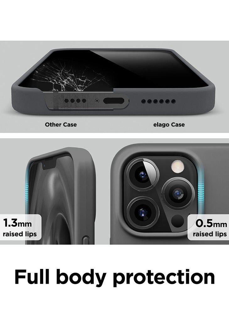 Elago غطاء سيليكون لهاتف iPhone 13 Pro MAX - رمادي غامق - Image 4