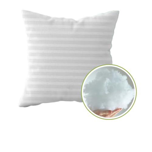 9villa Cushions | Cushion for Sofa,Bed,Cushion | White Decorative Cushion Set of 5 (16x16 inch) - Image 2