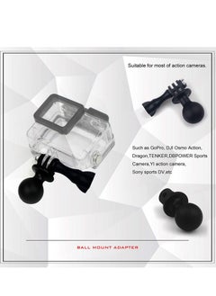 Y&D Ball Mount Adapter for Gopro Hero Series/Yi/Coyote/AKASO/SJCAM Sports Camera Compatible with RAM Mounts Rotating Head Metal Screws  - Image 2