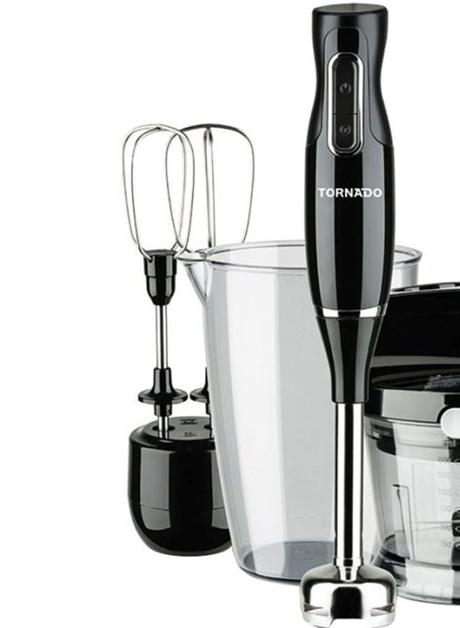 TORNADO Hand Blender, Food Processor, Whisk thb-1000mk Black/Silver - Image 4