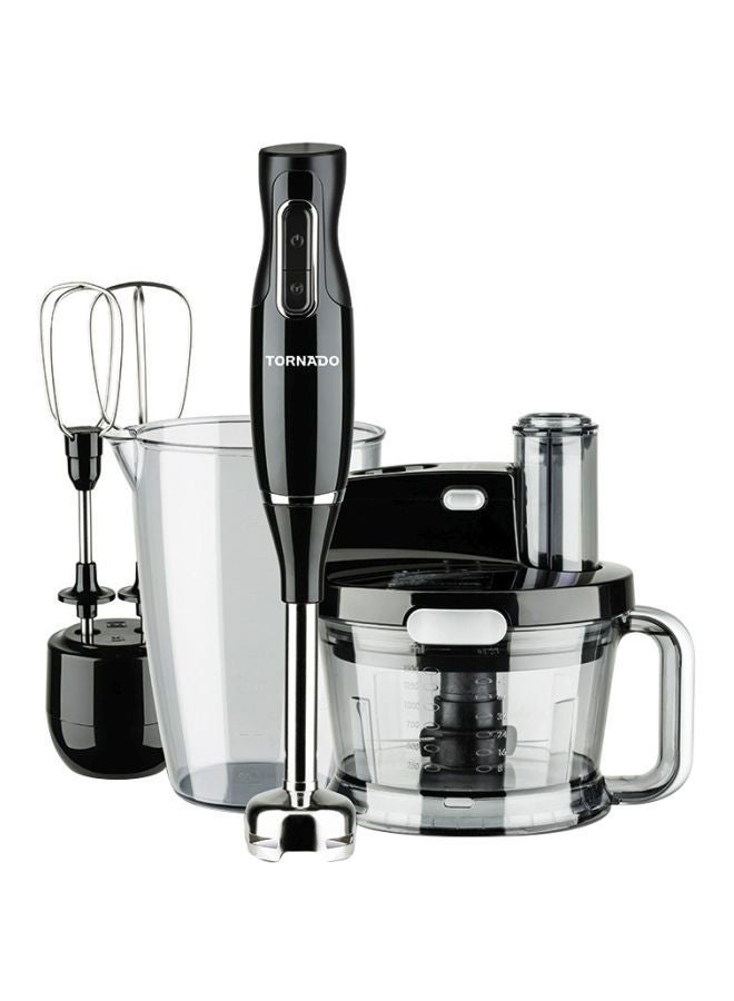 TORNADO Hand Blender, Food Processor, Whisk thb-1000mk Black/Silver - Image 1
