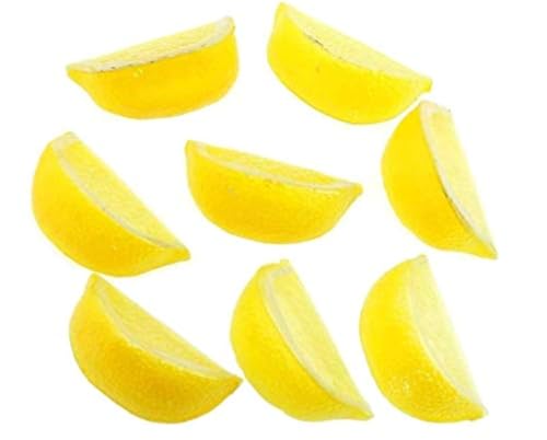 14 قطعة فواكه مزيفة لتزيين المنزل والمطبخ وحفلات الزفاف - دمى فواكه صفراء