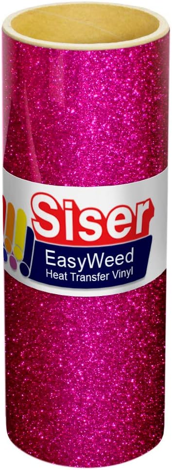 فيلم نقل الحرارة المتلألئ من سيسر 20 بوصة × 12 بوصة باللون الوردي الساخن