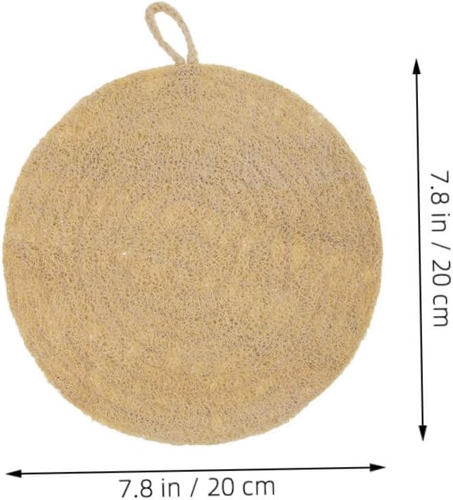 Natural Loofah Round Steamer Liner Non Stick Kitchen Steamer Mat for Dumplings Vegetables Fish Efficient Steam Circulation Reusable Eco Friendly Pad for Home and Restaurant Cooking - Image 2