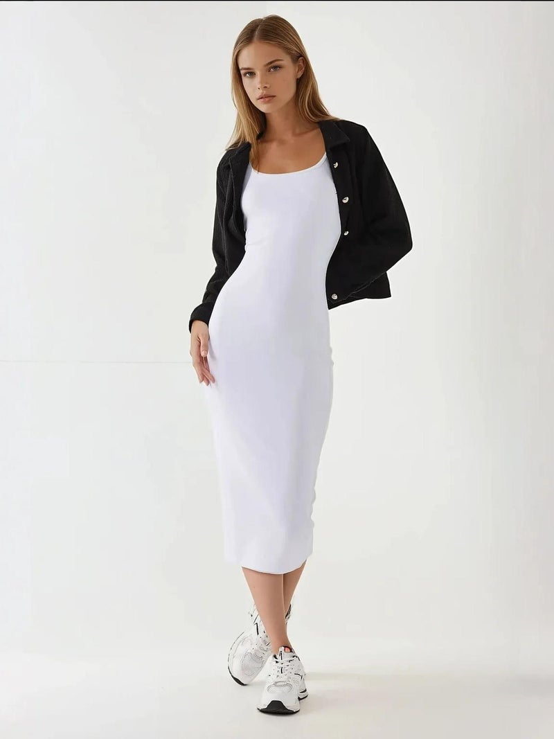 HICCUP Textured Bodycon Midi Dress - Image 3