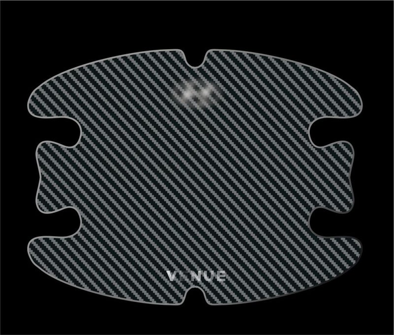 BIG FLAG ملصق حماية من الخدوش ليد باب السيارة من ألياف الكربون بتشطيب جل 3D BFRC (عبوة من 4) (MRDRCFVAR) (Venue_Hyundai) - Image 1